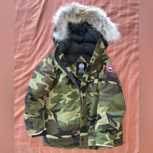 Boys Camo Canada Goose Jacket